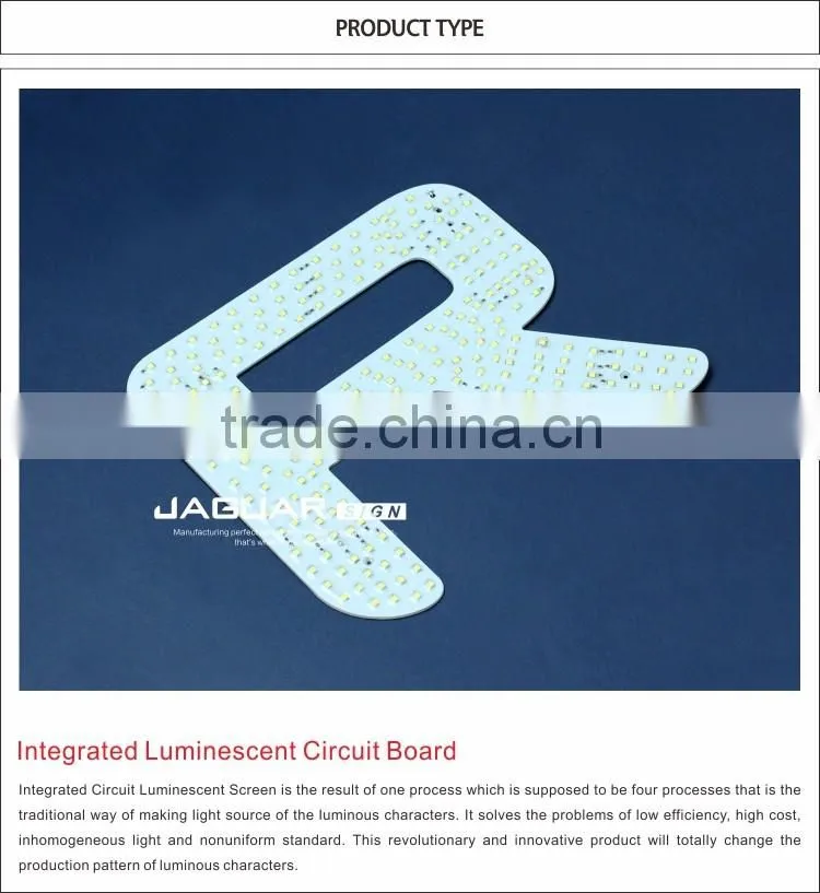 custom intergrated circuit diagram led lighting letter sign board