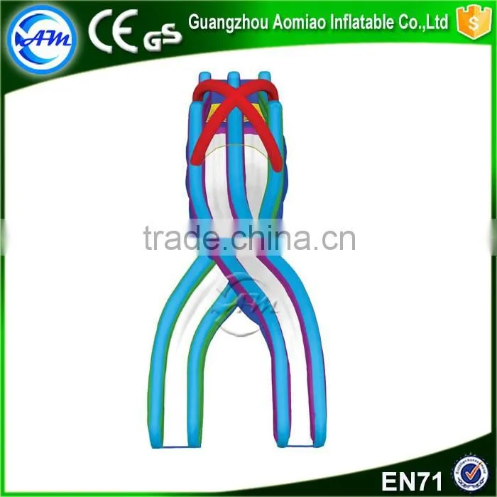 Popular amusement largest plastic inflatable water slide for kids and adults