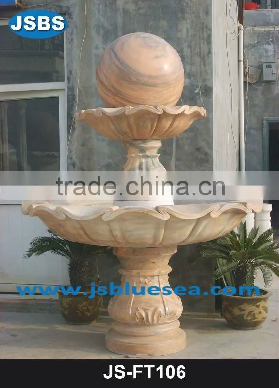 Stone carving of marble fountain