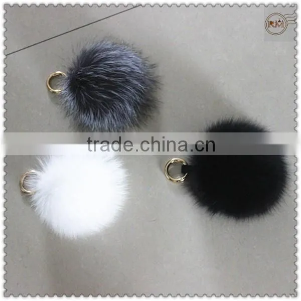 Fluffy Fox Fur Pompons in Factory Wholesale Price