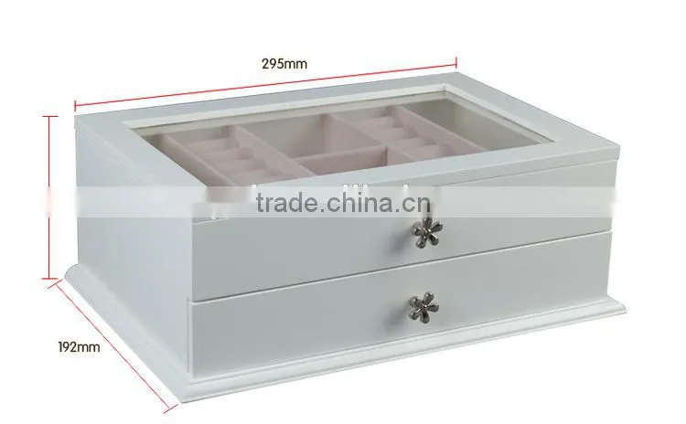 high quality accessories gift saving wooden box with pull grid varning custom logo