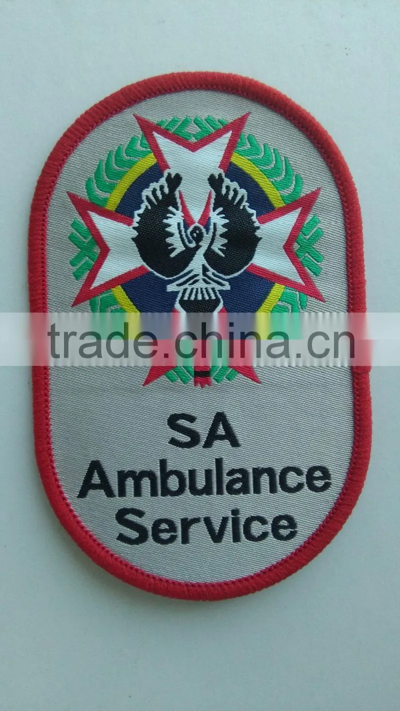china munufacturer supply good quality over lock border custom badge