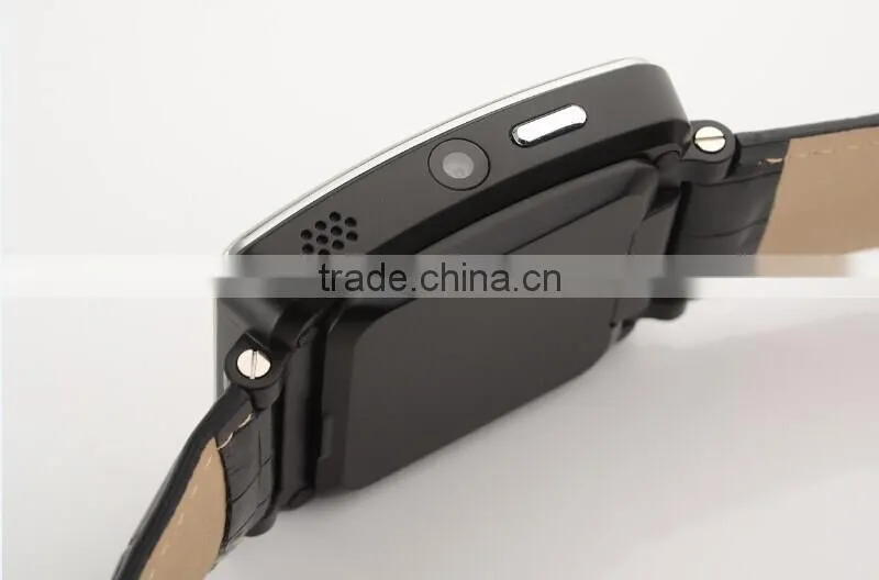 2015 Fashion P1 Capacitive Touch Bluetooth Smart Watch Phone Card Watch With Leather Watchband