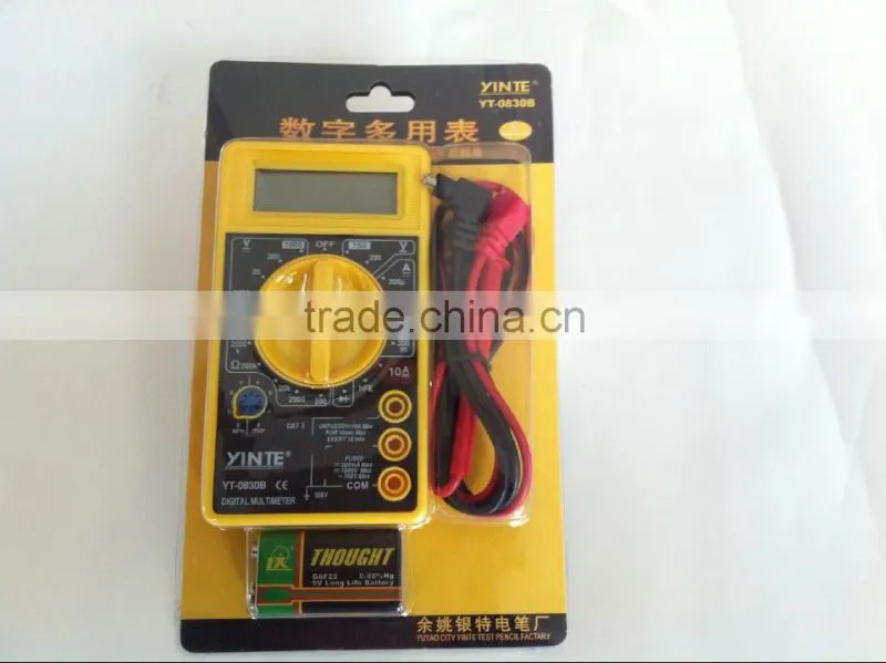 China original manufactuer Lifetime warranty New ABS handled multifunction LCD digital multimeter with CE approved