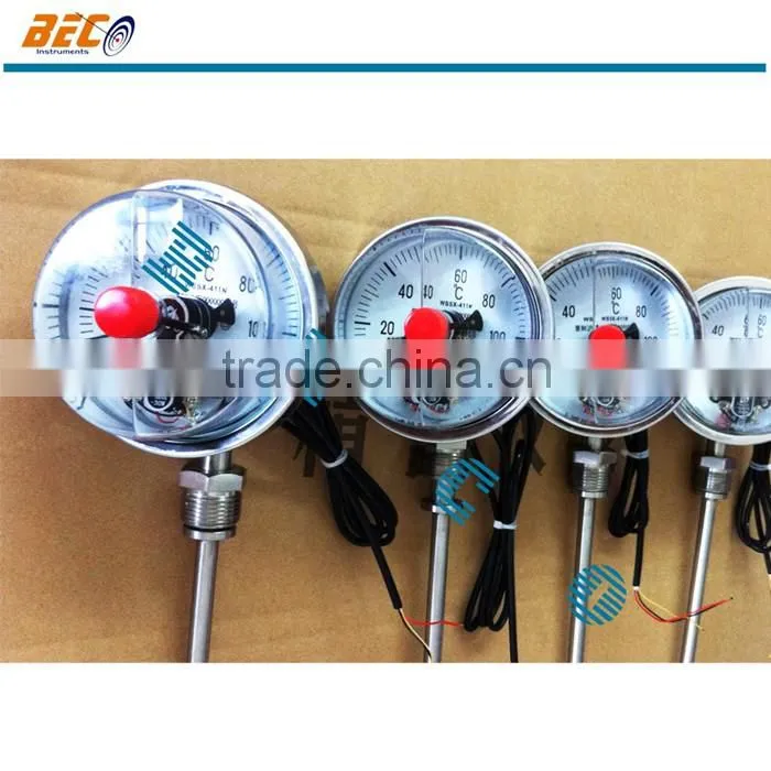 (WSSX-411) 100mm bottom standard thread connection normal temperature oil filled liquid thermometer