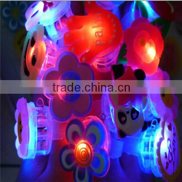 colorful plastic led ring custom party finger led light
