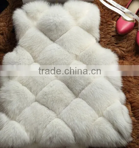 Hotsale Real Pink Fox Fur Vest,Fur Vest form China with Quality Pink Fox Pelt Plates