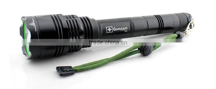 GOREAD Y62 black Aluminum High bright rechargeable XML-T6 5 mode 10W led flashlight