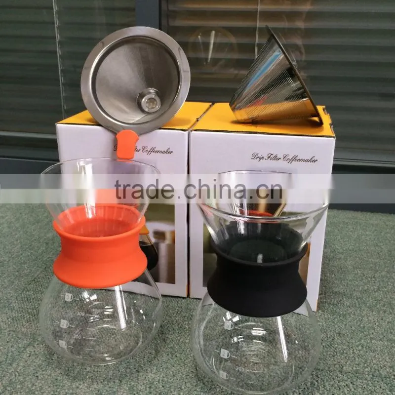 300ml Glass Manual Coffee Drip Kettle Drip coffee maker