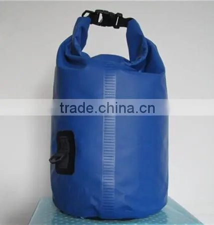 Manual solid color 600D PVC waterproof sports beach dry bag
