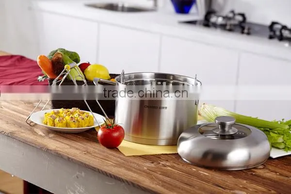 Charms double handles stainless steel steamer