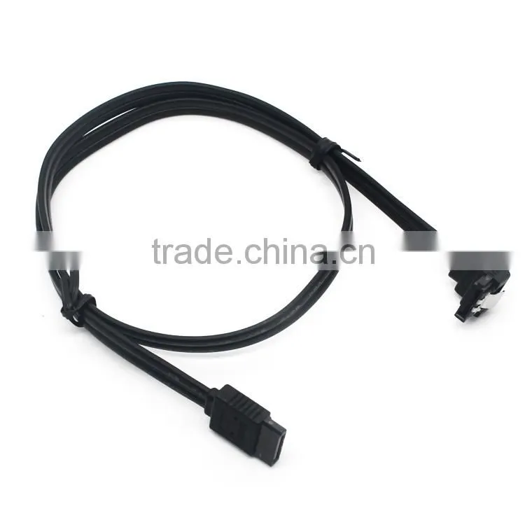 Black sata data extention cable right to straight 7 pin