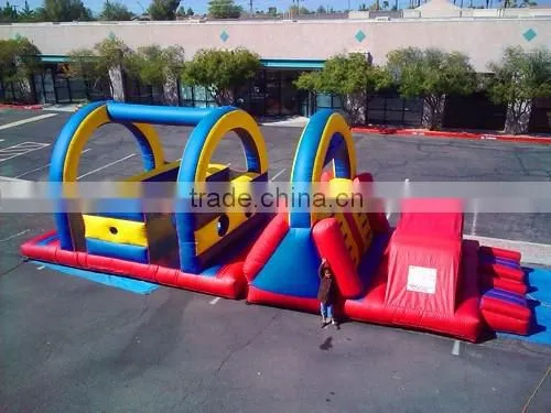 customized fun run inflatable obstacle course for sale