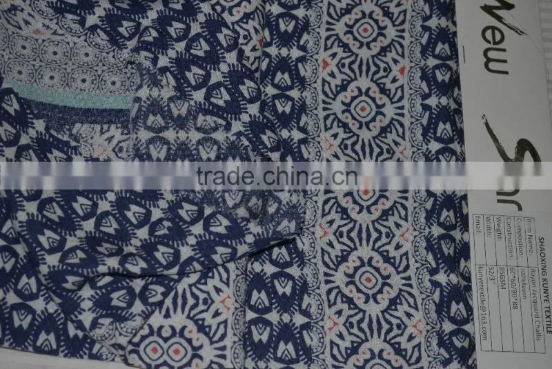 Rayon Viscose Jacquard Print Fabric