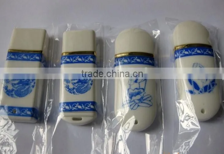 OEM/ODM unique special usb flash drive, ceramic usb flash drive, can print your logo or pattern