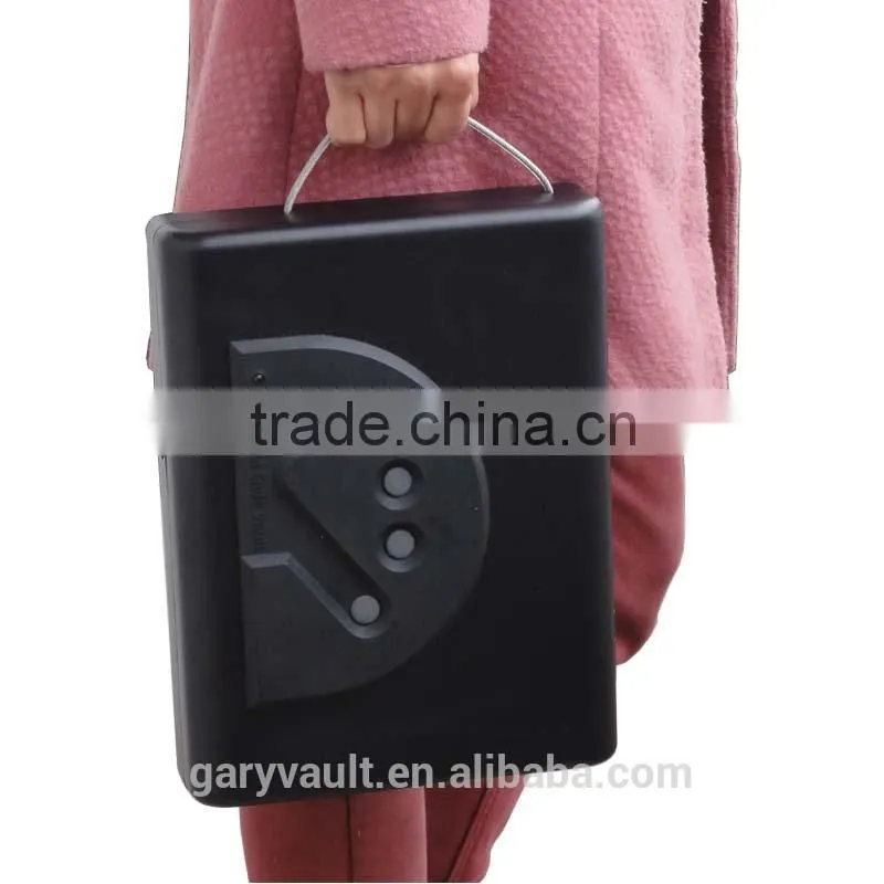 Wholesale- MD500 Micro Vault Digital Code Jewelry Car handgun pistol portable security storage steel mini Safe Box / gun vault