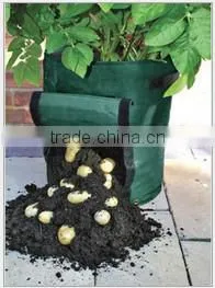PP/PE Woven Round Garden Herb Planter Bags With Pockets,Herb Planting Grow Bag,Garden Herb Grow Bag