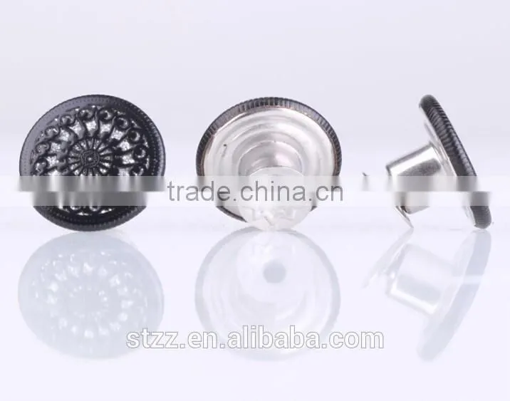 old fashion design metal jeans button plated