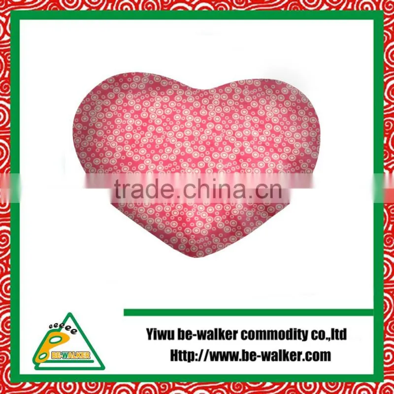 Stuffed Plate Printing Heart Shape Pillow,Inflatable Home Textile Cushion