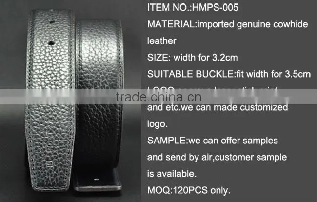 2014 high quality cowhide belt for men's business dress