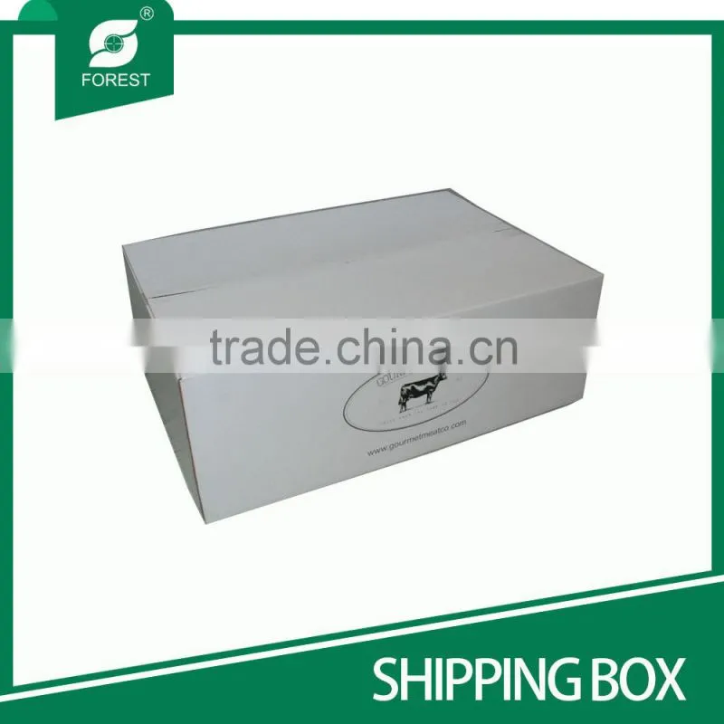 B FLUTE ECO-FRIENDLY CORRUGATED SHIPPING CARTON BOXES FOR MOVING MEATS WITH CUSTOMIZED PRINT