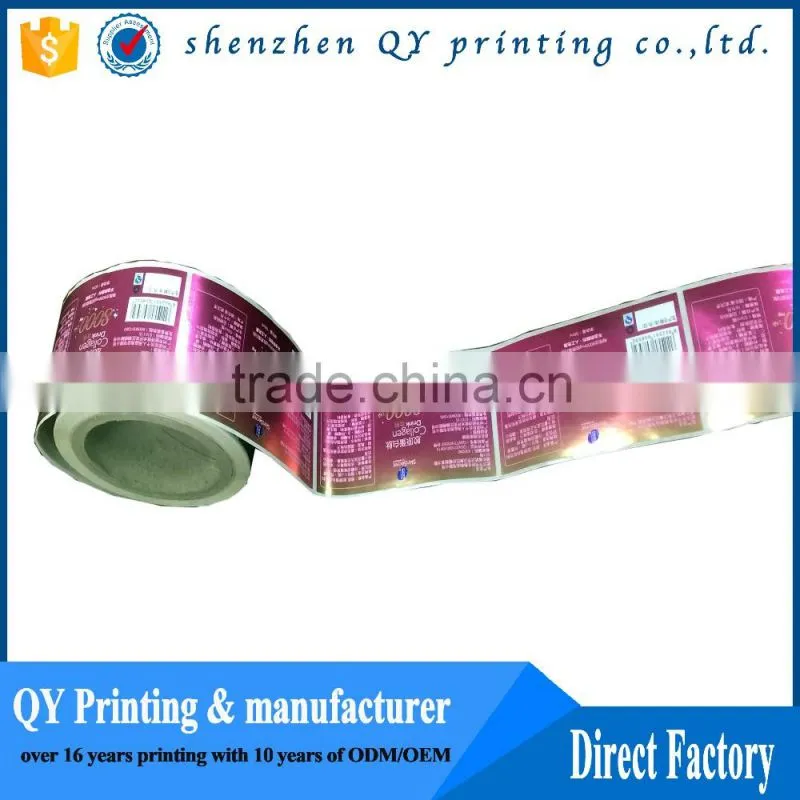 Custom Printed Waterproof Sticker Adhesive Food Label