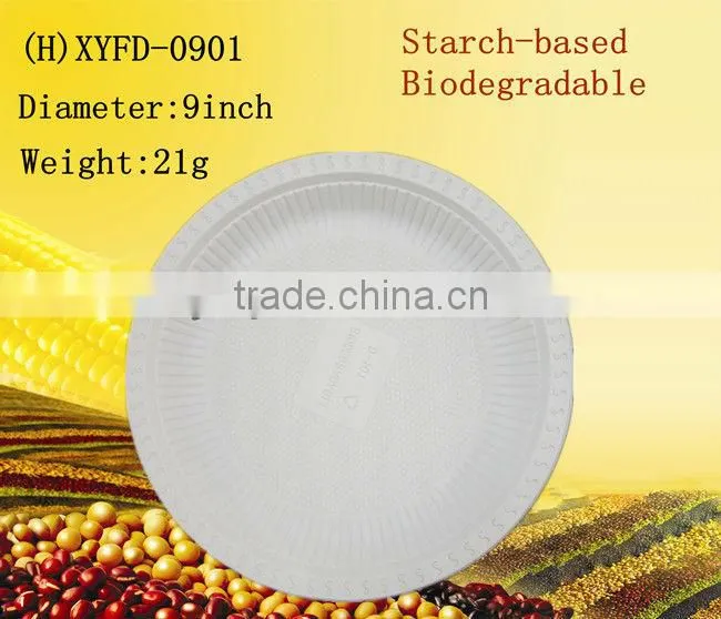 Biodegradable disposable food container 9inch dinner plates