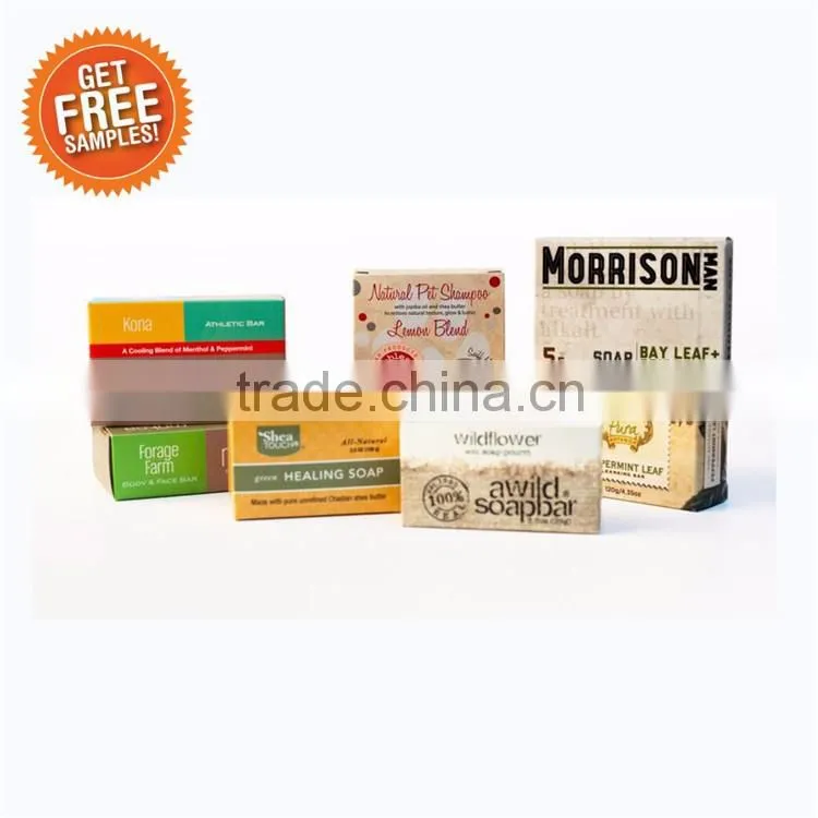 Luxury custom design craft paper soap packaging box