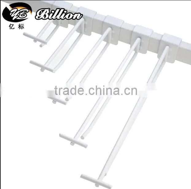 High Quality Display Tube bar double line hooks with pirce tag holder