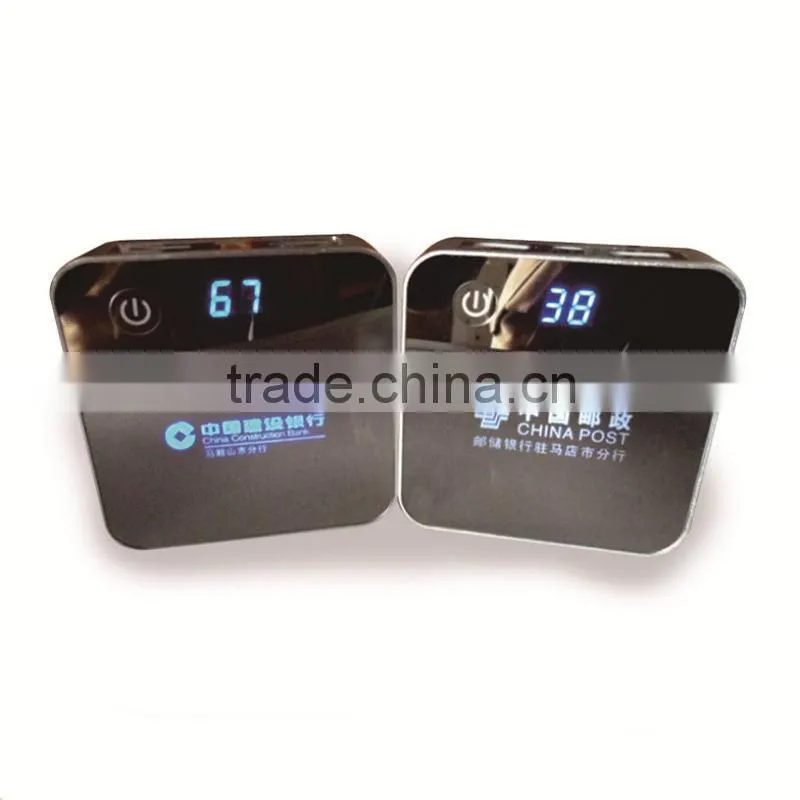 High end promotion gift powerbank usb charger with 40 pages auto sliding LED advertising poster, custom logo available