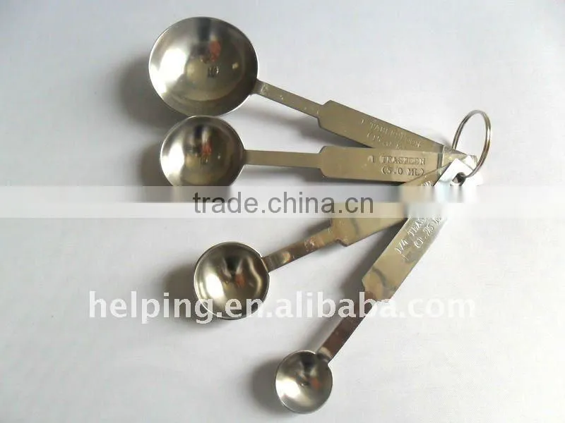 4 pieces set stainless steel measuring spoon