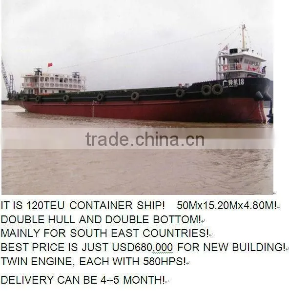 CONTAINER SHIP FOR SOUTH EAST COUNTRIES! TWIN ENGINES, DOUBLE HULL AND DOUBLE BOTTOM!
