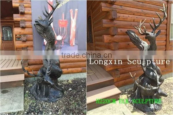 Home Decor Metal Bronze Elk Statue Sculpture for Sale