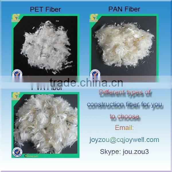 Crack Resistant Virgin Polyester Staple Fiber for Concrete