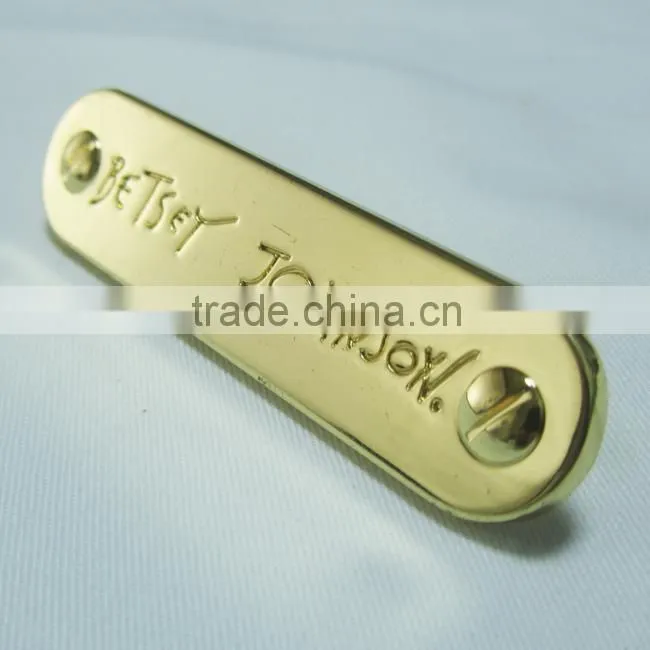 metal handbag nameplate