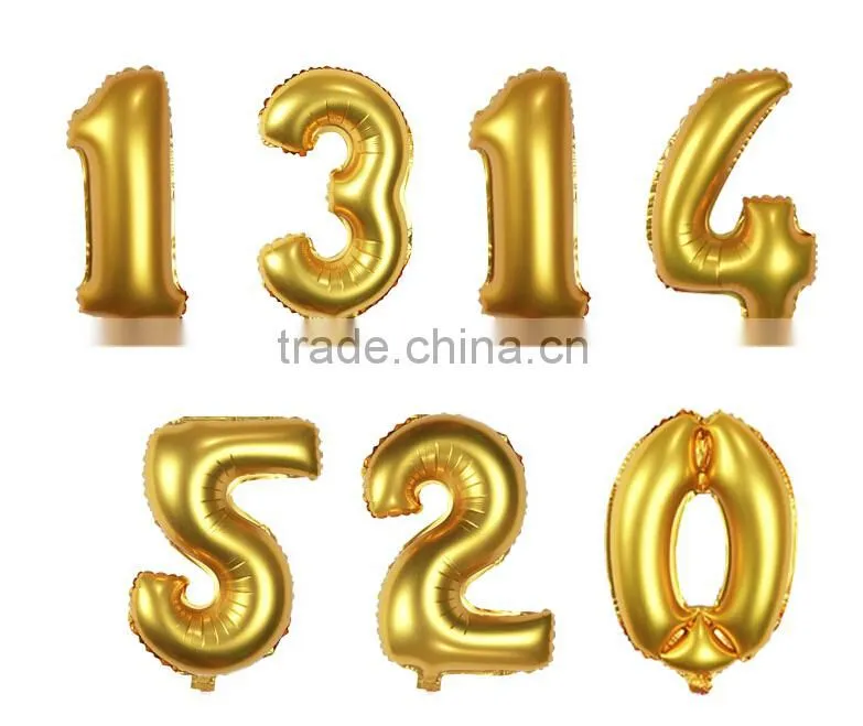 16 '' number balloons pink number foil balloon Wedding &Party Decorate globos