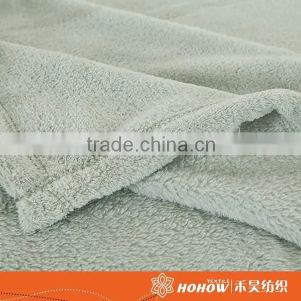 100% micro fiber fabric dark green polar fleece blanket