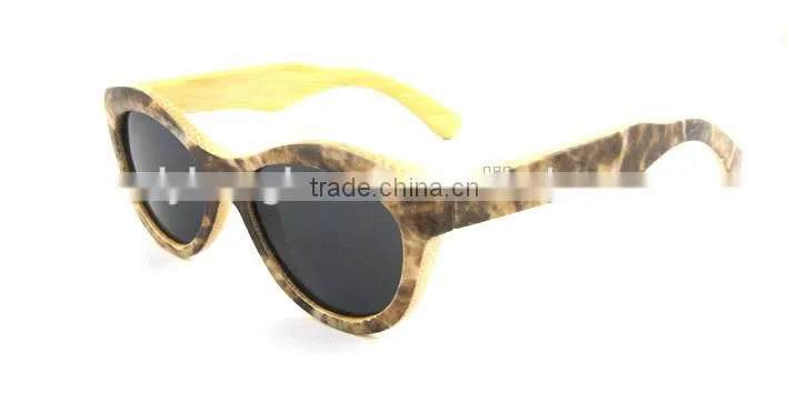 custom logo bamboo sunglasses, pattern bamboo sunglasses