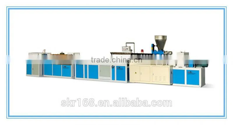 SKR machinery WPC PVC PP PE Wood-plastic Production Line Solid Composite Wood Plastic Extruder for threshold stair case