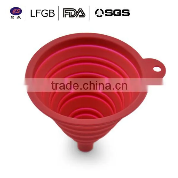 Food grade factory price durable silicone funnel with FDA / LFGB