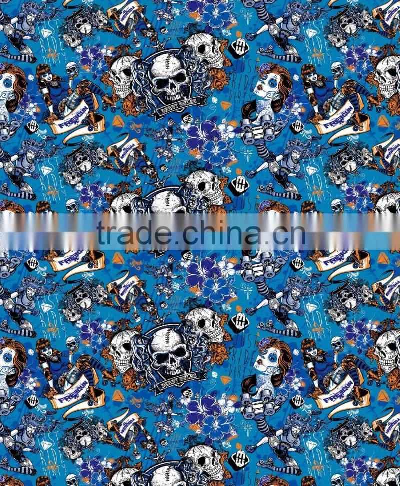 Dazzle Graphic Excellent Quality Sexy Skull Hydrographic Film No.DGDAD058 Hydrographic Film Feature Water Transfer Printing Film