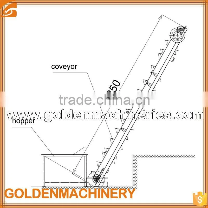 Inclined Conveyor for Food Snacks