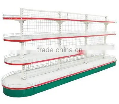 Epoxy powder coating white supermarket display shelve