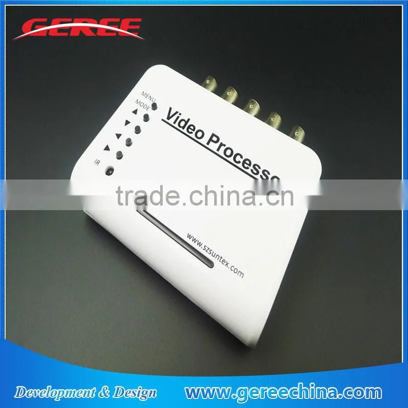 NTSC/PAL 4 CH Real-Time Video Quad Processor for CCTV camera System with remote control