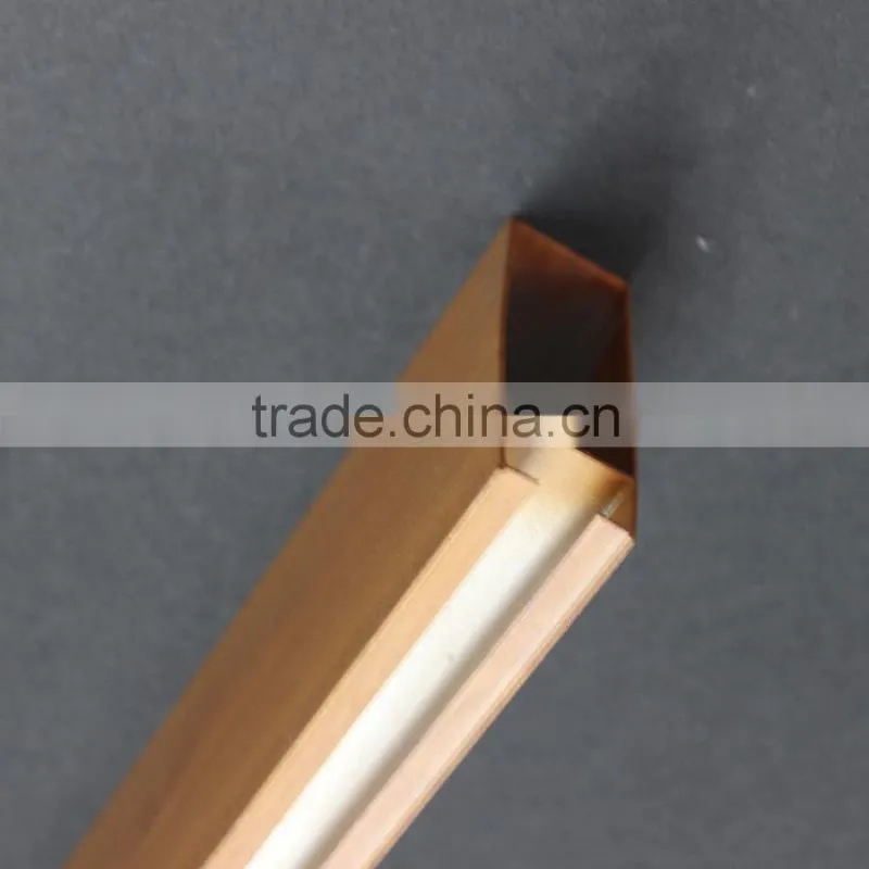 High Gloss Wood Grain Finished Suspended Metal Strip Ceiling Aluminum Square Tube Screen Ceiling Tiles