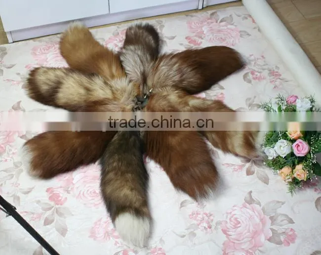 Natural Fox Fur Tail / Dye Color Fox Tail Fur Keychain