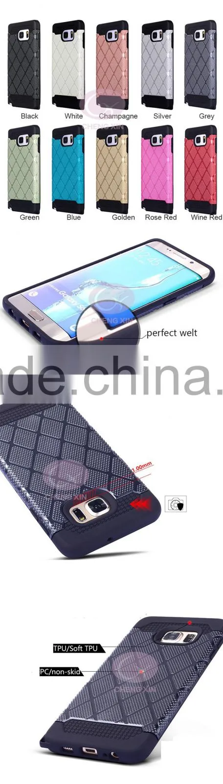 2016 hot selling beautiful mobile phone back cover for samsung galaxy s6 edge case mobile phone case