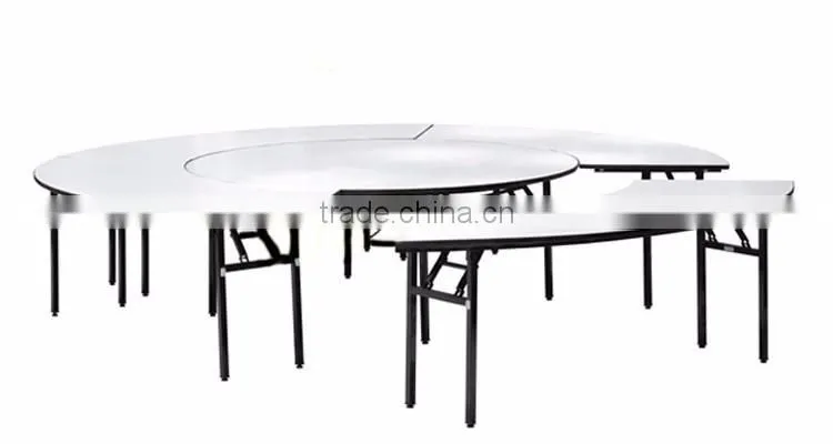 Wholesale new design wedding wood furniture wooden folding round banquet dining table