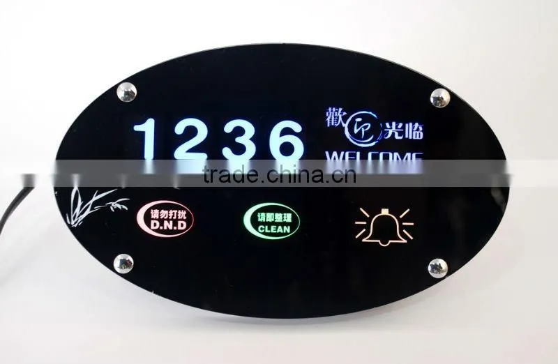Touch Type Hotel Door Sign With Room No., Do Not Disturb, Clean and Bell Switch