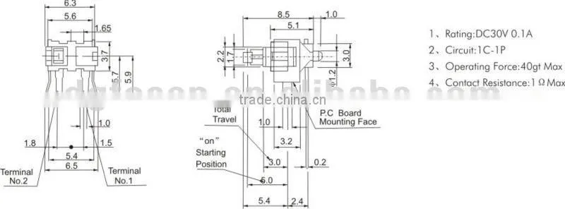 momentary pushbutton switch TS-1603